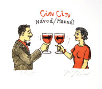 PRODÁNO.  Návod/Manuál (Cin Cin) - Jiří Slíva - grafika - volný list